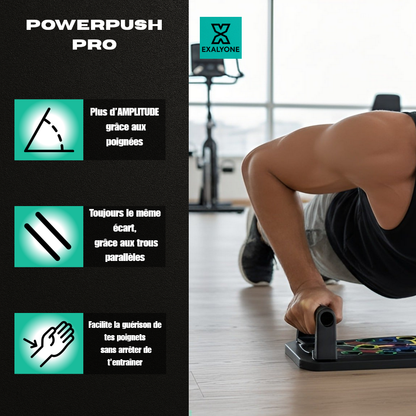 Bénéfices de la planche à pompes Powerpush Pro de chez Exalyone