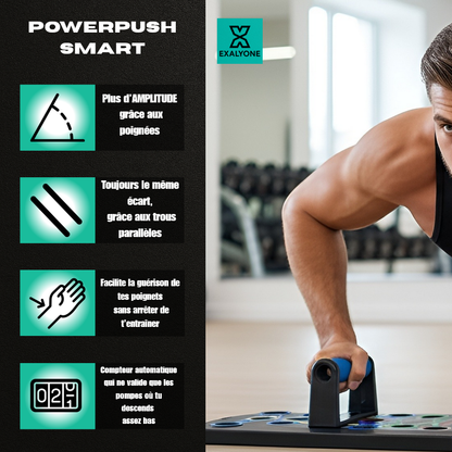 Bénéfices de la planche à pompes Powerpush Smart de chez Exalyone