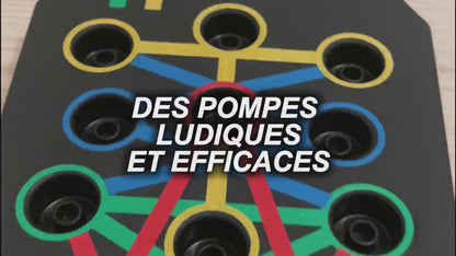 Bannière planche à pompes PowerPush Pro Exalyone – pompes efficaces pour sculpter le haut du corps à domicile, avec un design robuste et performant.